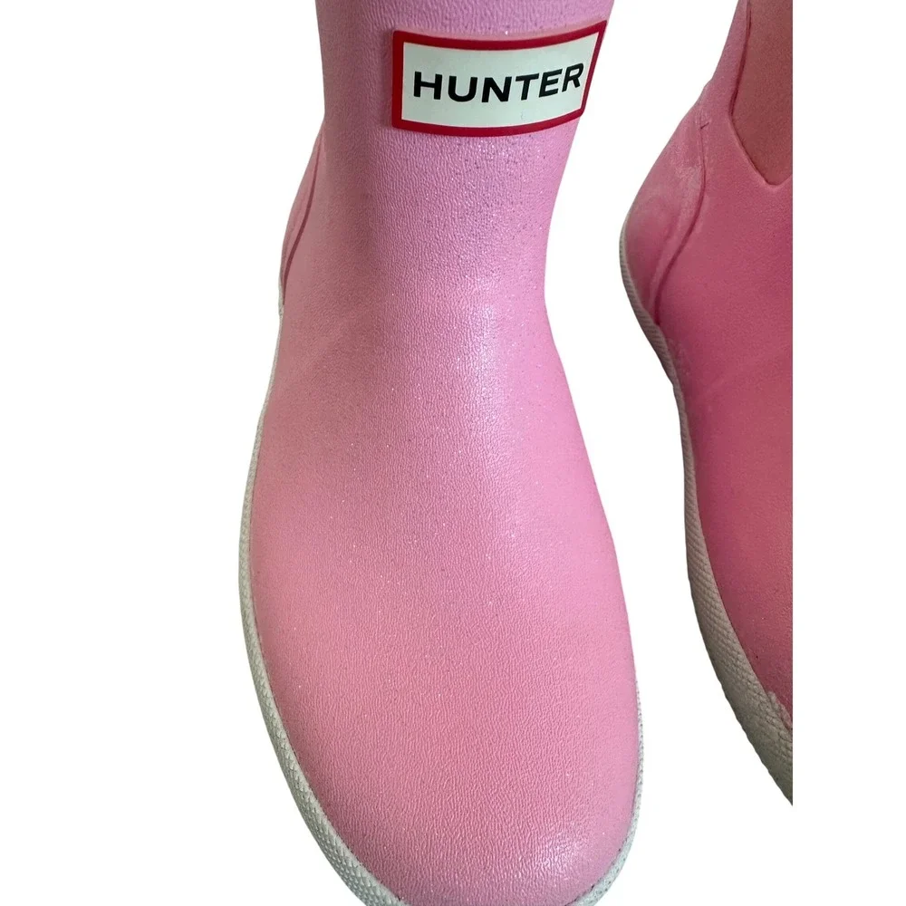 Hunter Kids Finley Glitter Pink Waterproof Rain Boots HKFINLEY2 Girls Size US 2
